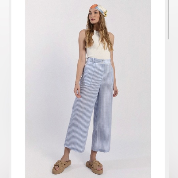 Striped wide leg pant - Picture 1 of 4